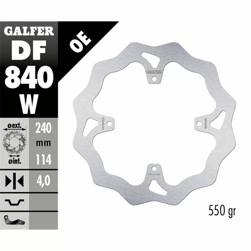 Galfer DF840W Brake Disco Wave Fixed