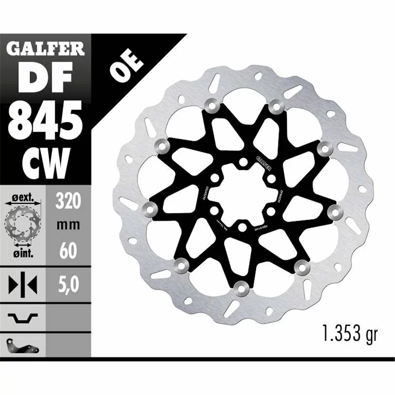 Galfer DF845CW Disco de Freno Wave Flotante