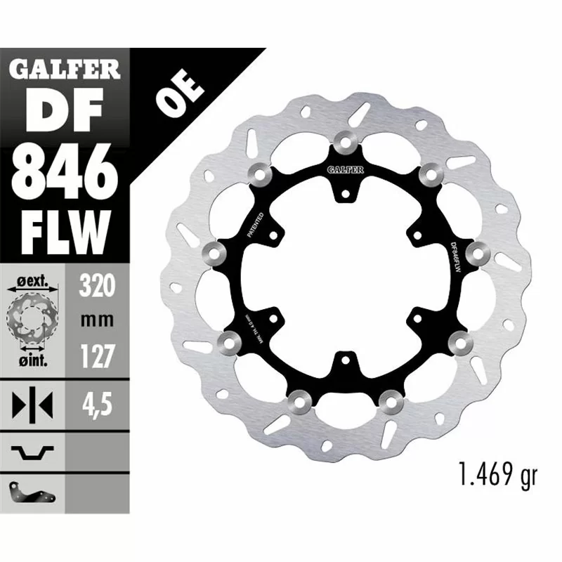 Galfer DF846FLW Disco de Freno Wave Flotante