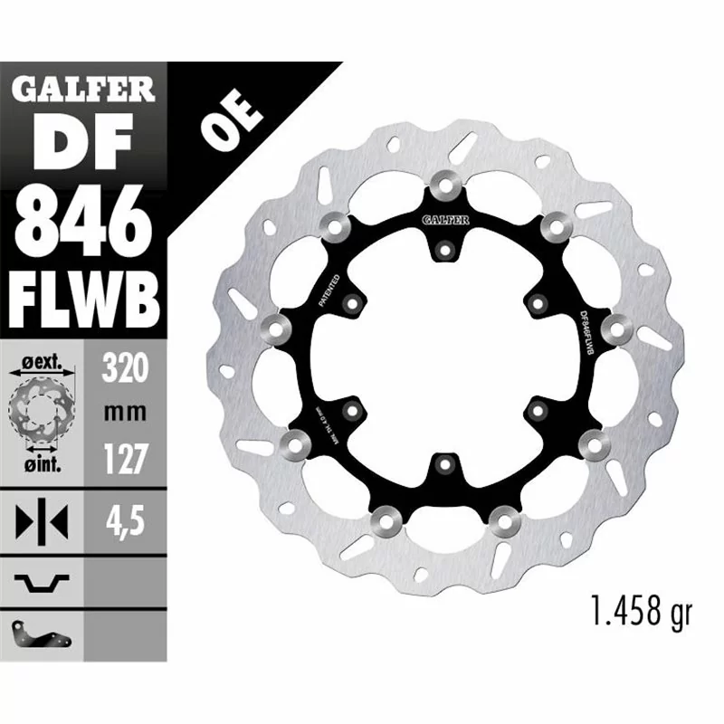 Galfer DF846FLWB Disco de Freno Wave Flotante