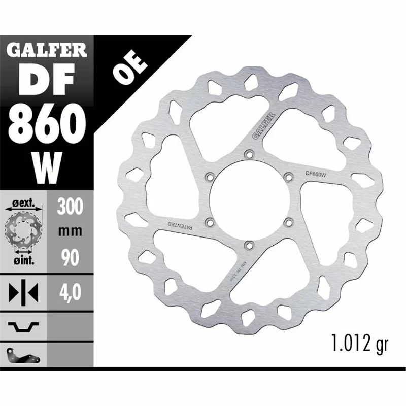 Galfer DF860W Bremsscheibe Wave Fixiert