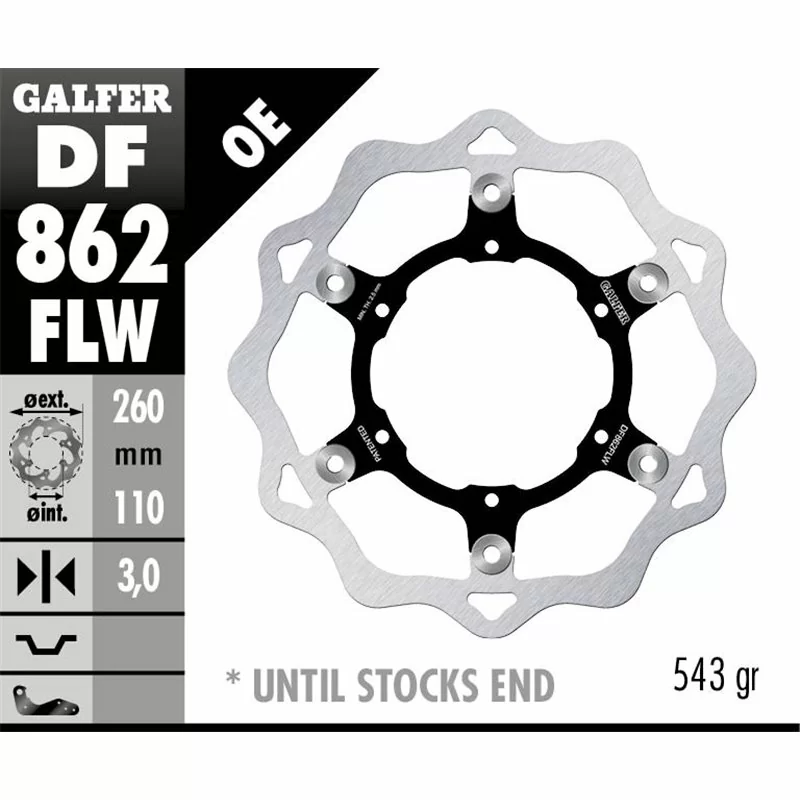 Galfer DF862FLW Brake Disc Wave Floating