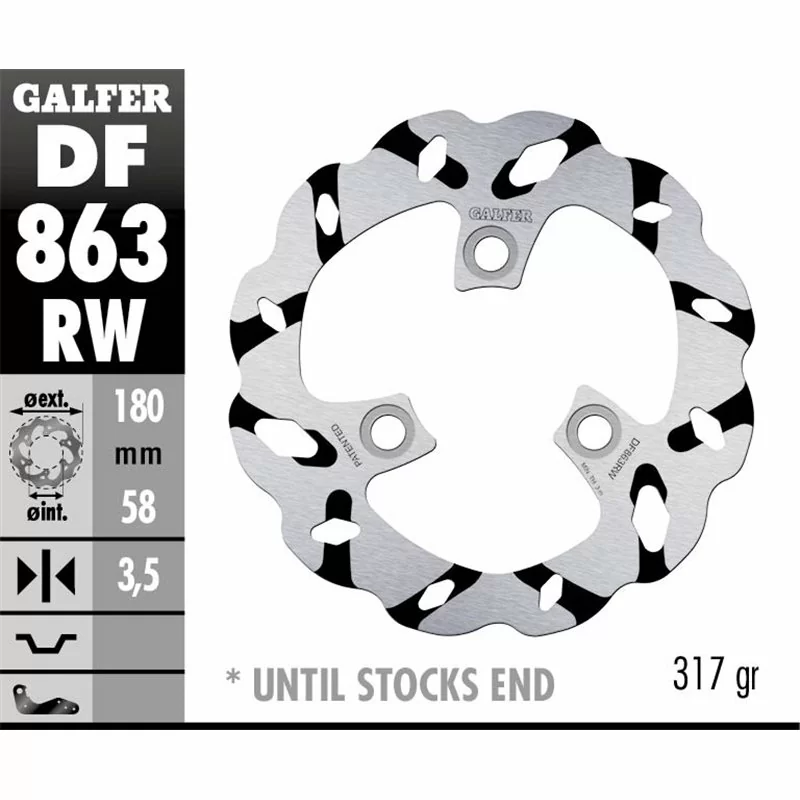 Galfer DF863RW Bremsscheibe Wave Fixiert