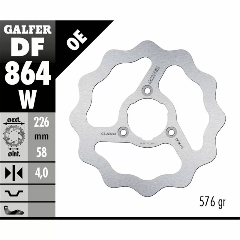 Galfer DF864W Disco Freno Wave Fisso