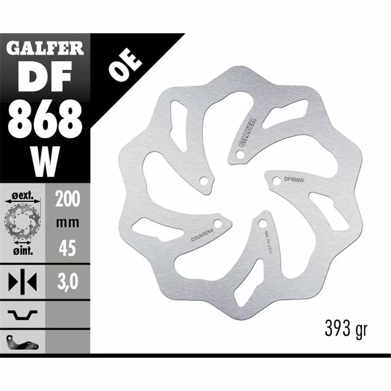 Galfer DF868W Bremsscheibe Wave Fixiert