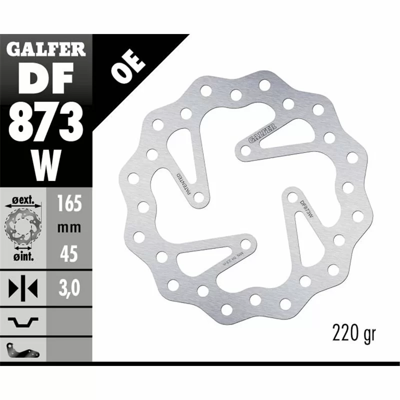 Galfer DF873W Disque De Frein Wave Fixe