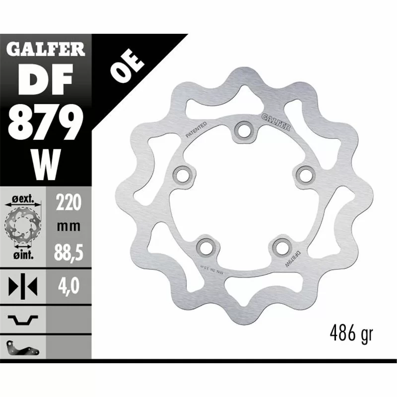 Galfer DF879W Bremsscheibe Wave Fixiert