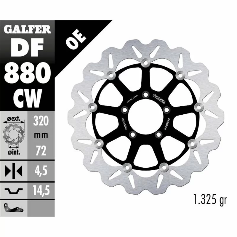 Galfer DF880CW Bremsscheibe Wave Schwimmend