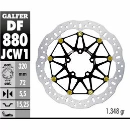 Galfer DF880JCW1G03 Disco Freno Wave Floatech