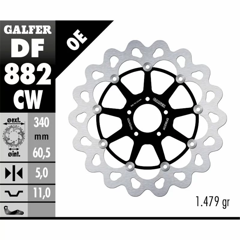 Galfer DF882CW Brake Disc Wave Floating