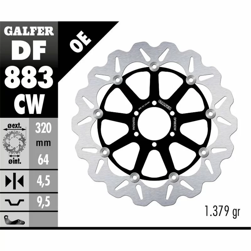 Galfer DF883CW Disco de Freno Wave Flotante