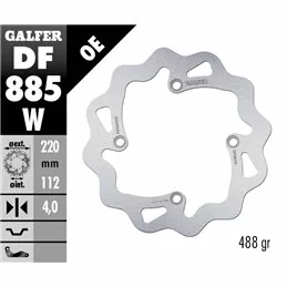 Galfer DF885W Disque De Frein Wave Fixe