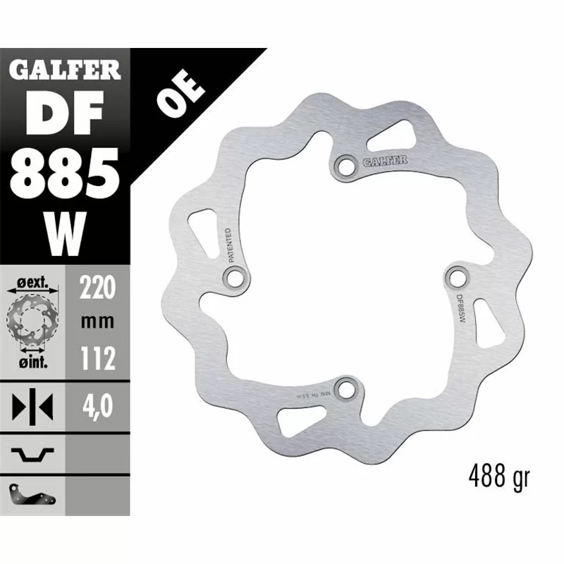 Galfer DF885W Brake Disco Wave Fixed