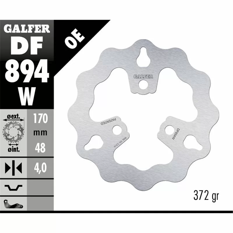 Galfer DF894W Disque De Frein Wave Fixe