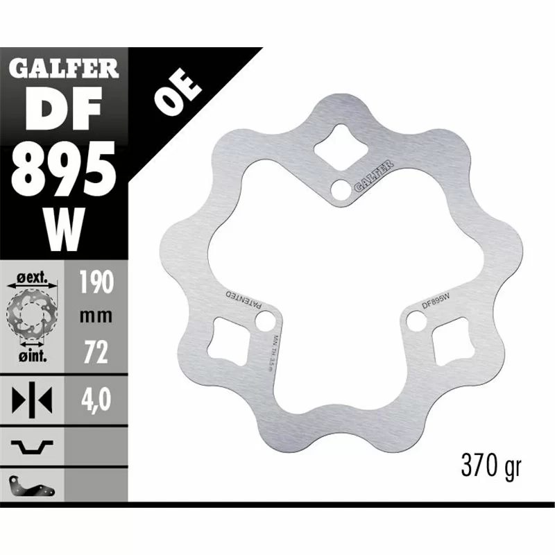 Galfer DF895W Bremsscheibe Wave Fixiert