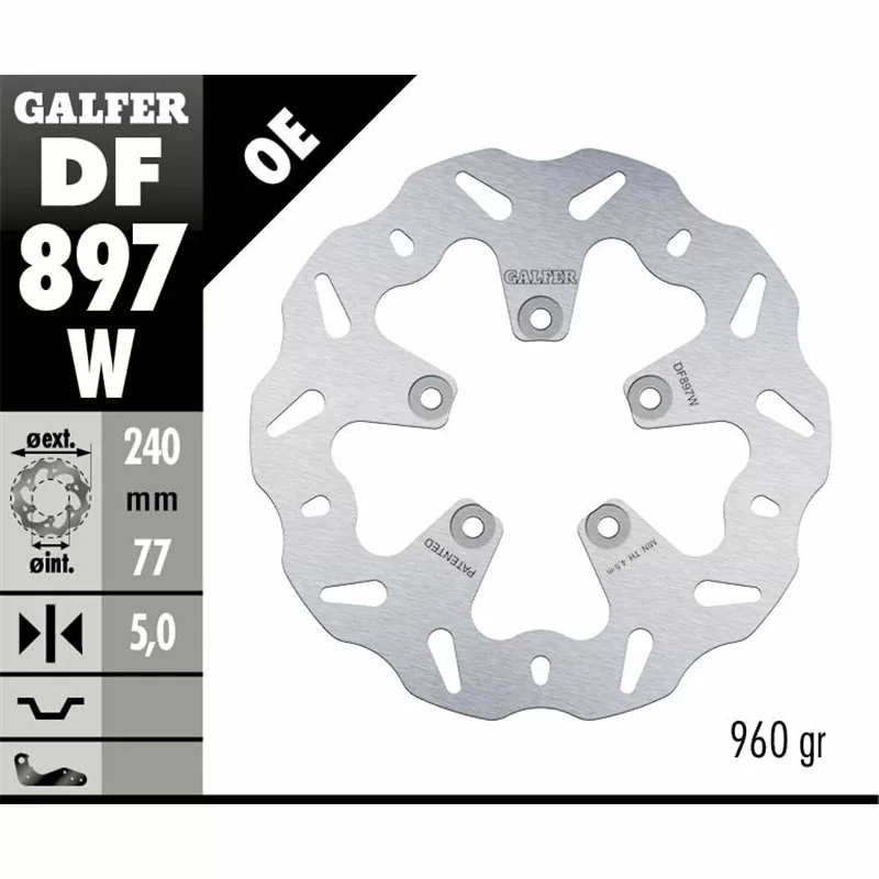 Galfer DF897W Disque De Frein Wave Fixe