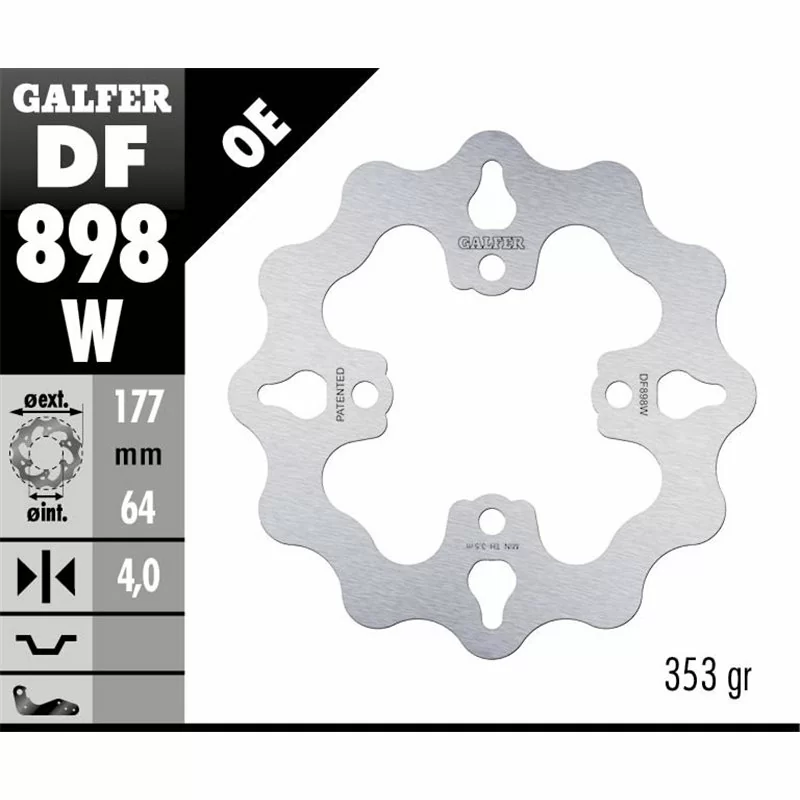 Galfer DF898W Bremsscheibe Wave Fixiert