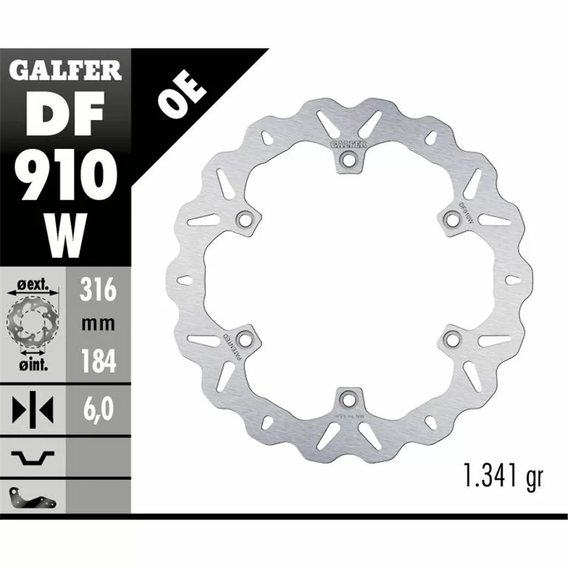 Galfer DF910W Disque De Frein Wave Fixe