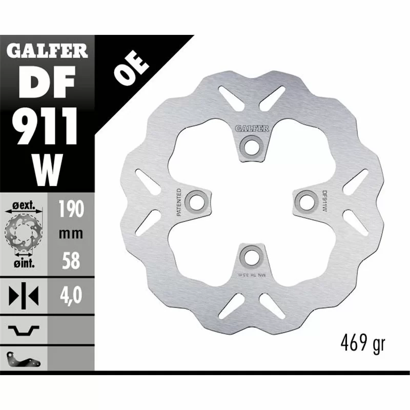 Galfer DF911W Bremsscheibe Wave Fixiert