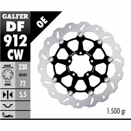 Galfer DF912CW Brake Disc Wave Floating