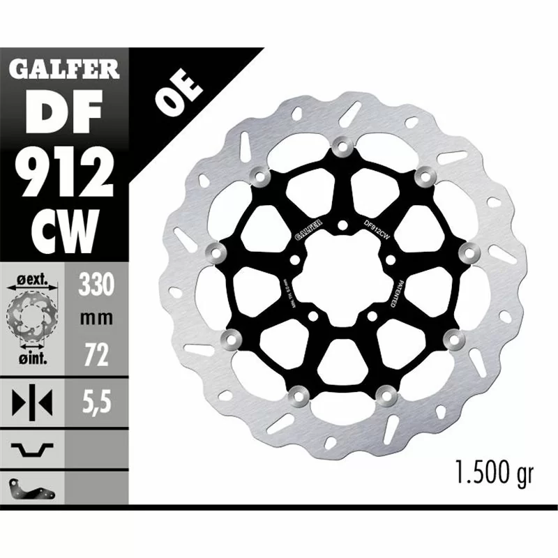 Galfer DF912CW Disco de Freno Wave Flotante