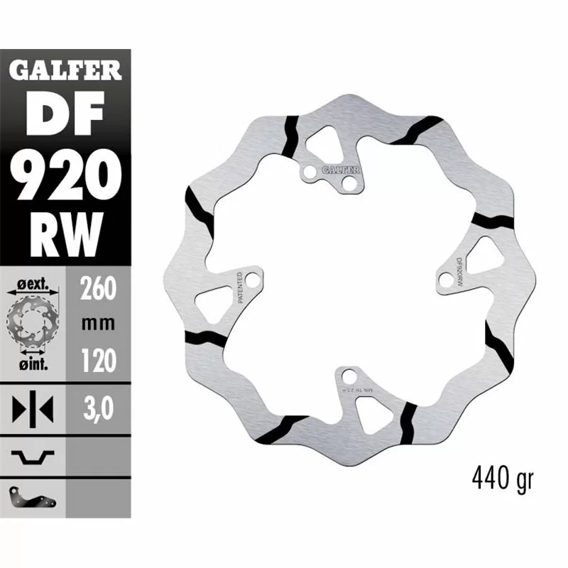 Galfer DF920RW Brake Disco Wave Fixed