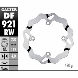 Galfer DF921RW Bremsscheibe Wave Fixiert