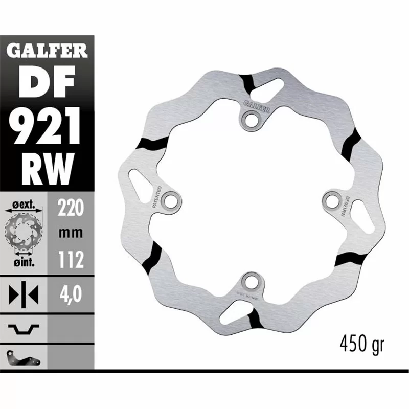 Galfer DF921RW Bremsscheibe Wave Fixiert