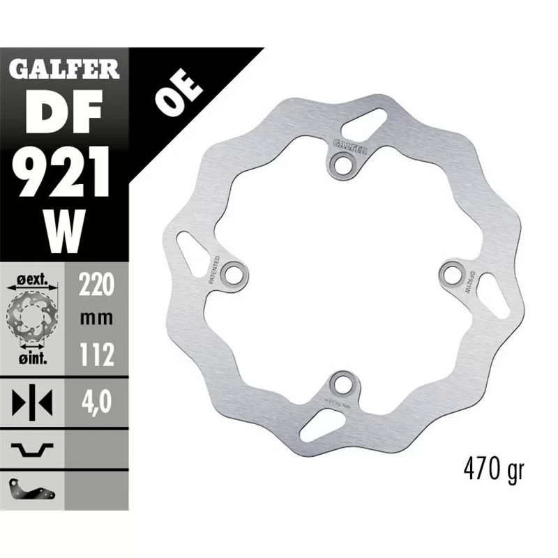 Galfer DF921W Bremsscheibe Wave Fixiert