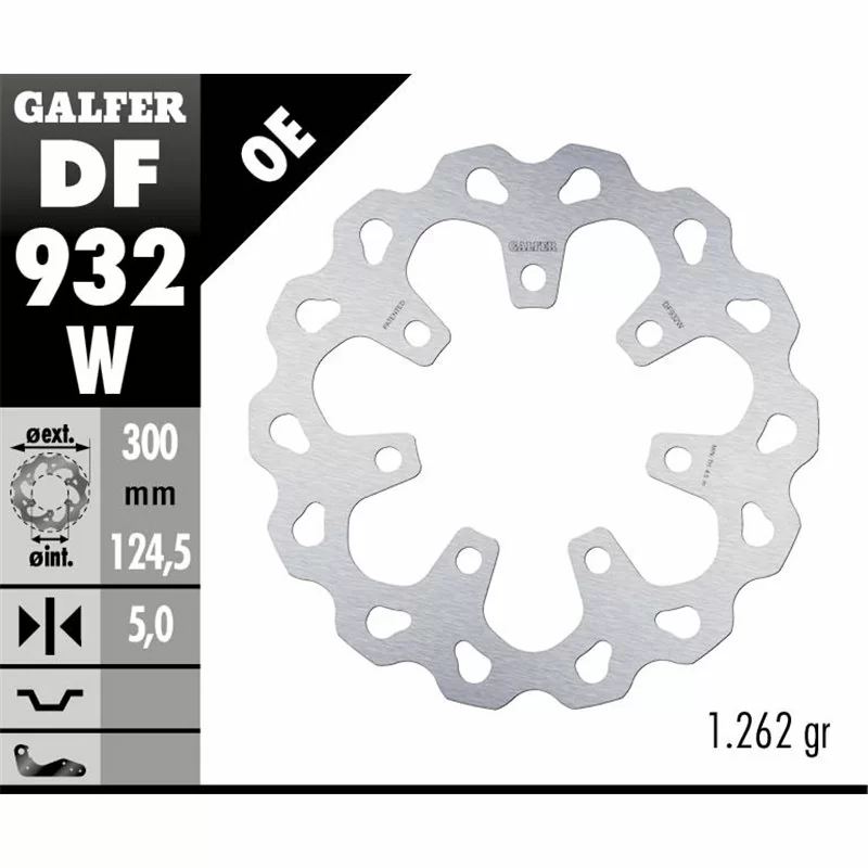 Galfer DF932W Bremsscheibe Wave Fixiert