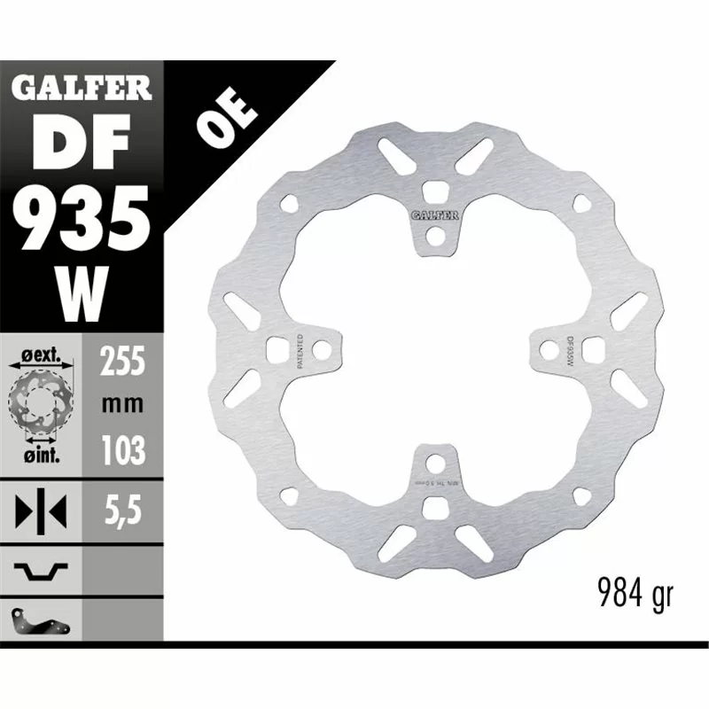 Galfer DF935W Brake Disco Wave Fixed