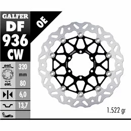 Galfer DF936CW Disco de Freno Wave Flotante