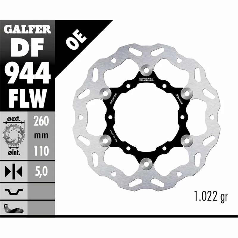 Galfer DF944FLW Disco de Freno Wave Flotante