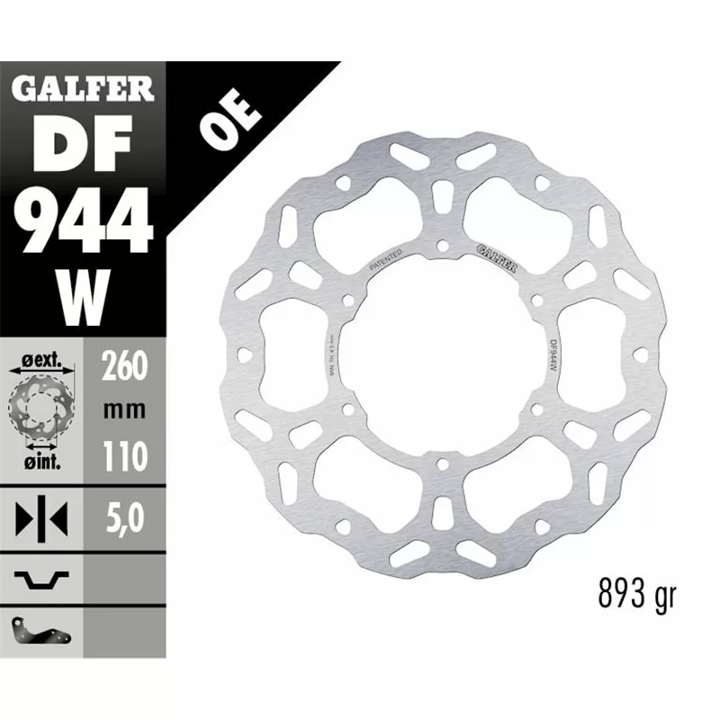 Galfer DF944W Bremsscheibe Wave Fixiert