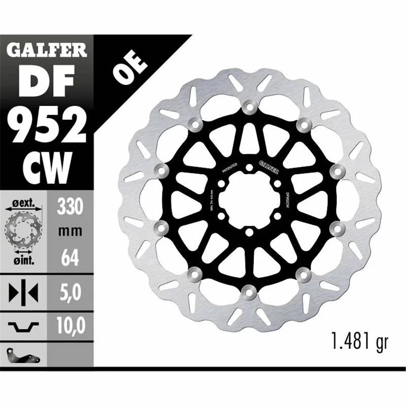 Galfer DF952CW Disco de Freno Wave Flotante