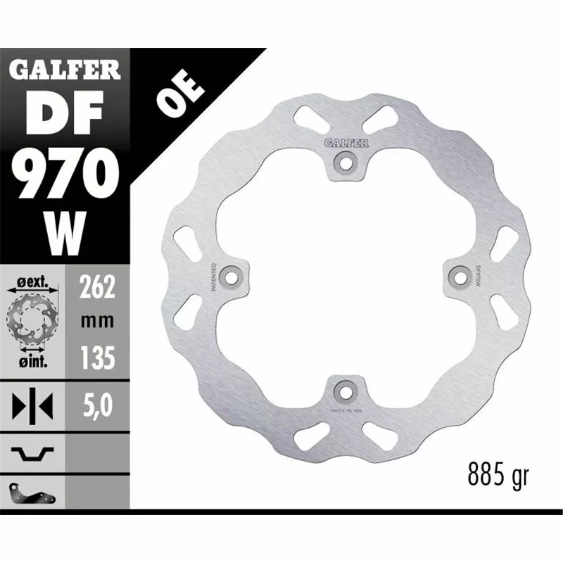 Galfer DF970W Bremsscheibe Wave