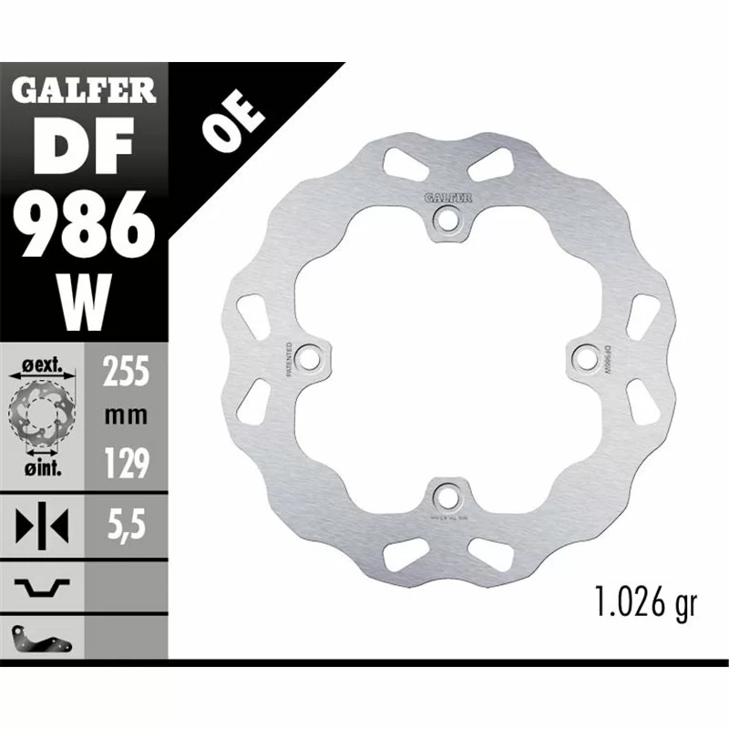 Galfer DF986W Brake Disco Wave Fixed