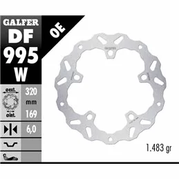 Galfer DF995W Bremsscheibe Wave Fixiert