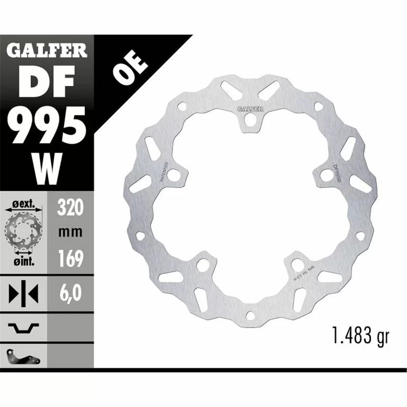 Galfer DF995W Brake Disco Wave Fixed