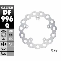 Galfer DF996Q Disque De Frein Wave Fixe