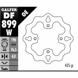 Galfer DF899W Bremsscheibe Wave Fixiert