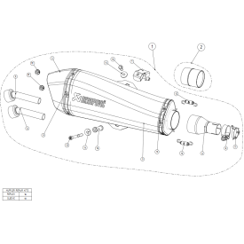 Akrapovic S-PI4SO3-HRSSBL Peugeot Satelis 400 500