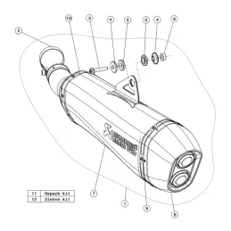 Akrapovic S-B8SO6-HZAABL Bmw F 700 GS