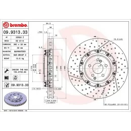 Brembo Premium MERCEDES-BENZ SL (R230) 09.9313.33